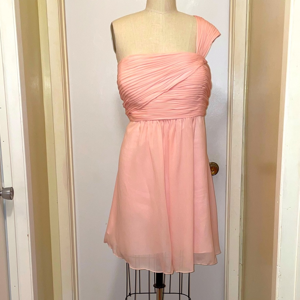 SINGLE STRAP PLEATED EMPIRE WAIST A-LINE DRESS
